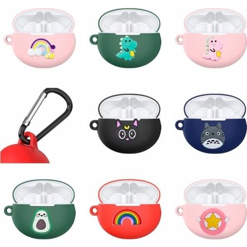 Funny For Huawei Freebuds 4i Case fashion Summer daisy flower Non-slip case Avocado/Dinosaur Rainbow Silicone Earphone Cover