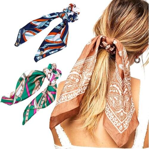 2019 Women Scrunchies Elastic Hair Band Multi-function Bow Hair Ropes Girls Hair Ties Ponytail Holder Headband Hair Accessories
