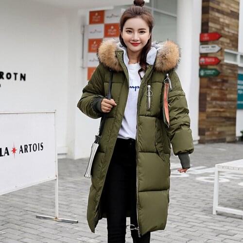 Woman Limited Polyester Zipper Full 2019 New Cotton-padded Long Fund Overknee Easy Jacket Overcoat Womens Increase Thickening