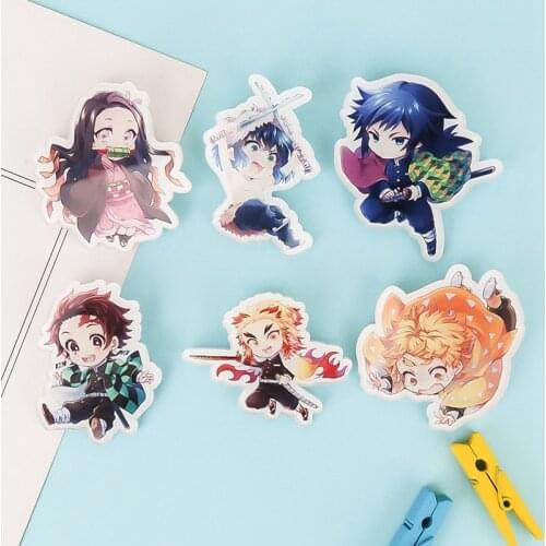 Anime Badge Demon Slayer: Kimetsu No Yaiba Kamado Tanjirou Pin Button Brooch Badge Cosplay Acrylic Brooch Gift