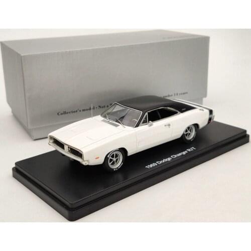 1:43 For D~GE CHARGER R/T SE 1969 Resin Limited Models white Classic Auto Toys Car Collection Gift
