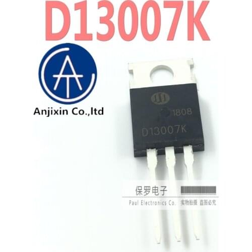 10pcs 100% orginal and new power switch transistor D13007K D13007 TO-220 in stock