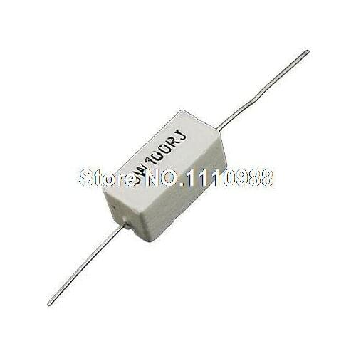 10x Axial Lead Ceramic Cement Power Resistor 100 R Ohm 5W