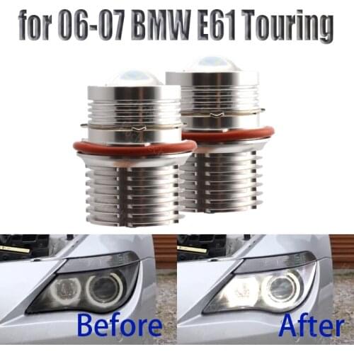 120W for 06-07 BMW 5-series E61 Touring 530xi LED Angel Eyes Ring Marker Light Bulbs White 6000K Car Accessories