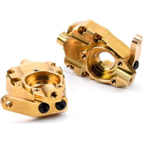 2pcs/lot Heavy Duty Brass Front Steering Knuckle Set Counterweight style Climbing Car Accessories For TRAXXAS TRX4 1/10 RC Car