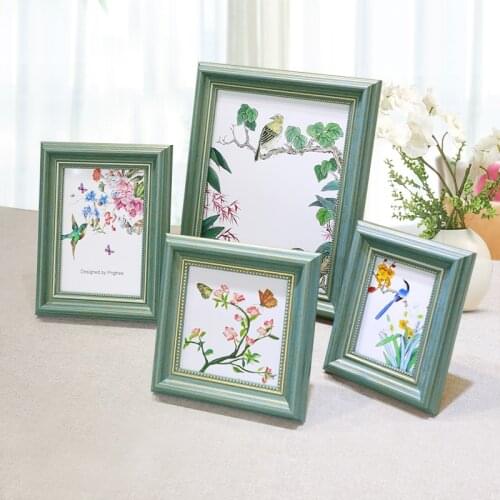 5/6/7/8/10 Inch Retro Resin Photo Frame European Wall Mounted Picture Frame Desktop Crafts Birthday Gifts PS Painting Frame