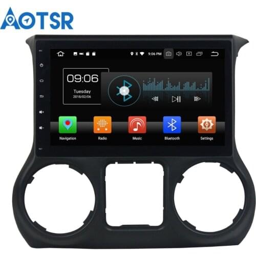 Aotsr Android 8.0 7.1 GPS navigation Car DVD Player For Jeep Wrangler 2011-2016 multimedia radio recorder 2 DIN 4GB+32GB 2GB+16G