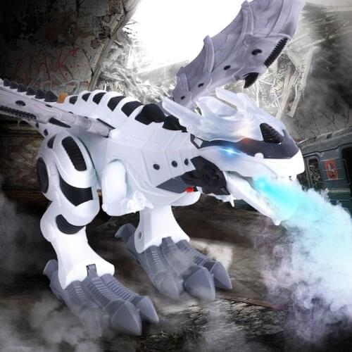 Big Spray Mechanical Dinosaurs Cartoon Electronic Walking Animal Model Dinosaurio Juguete Robot Pterosaurs Children Gifts Toys