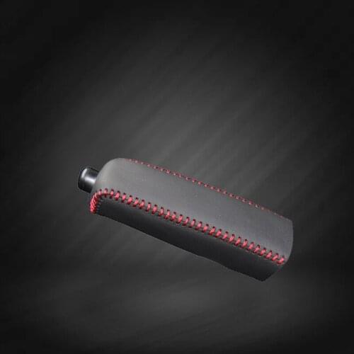Car Hand Brake Covers Top Layer Leather Case for Toyota Lander Crusier Handbrake Grips Cover Auto Genuine Leather Handbrake
