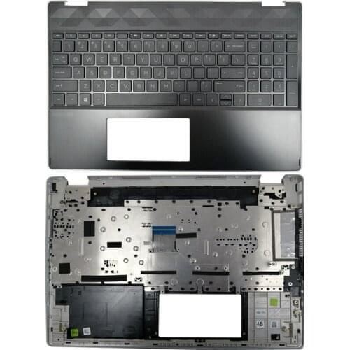 Original NEW For HP X360 15-DQ TPN-W140 Laptop Computer Case Laptop Palmrest Upper Case US Keyboard