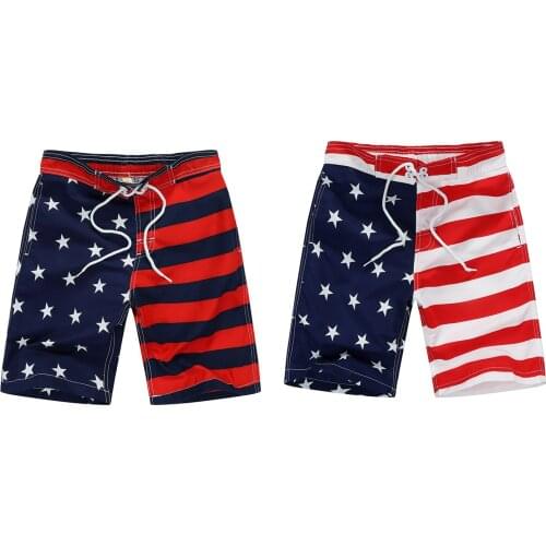 Citgeett Summer Independence Day Kids Boys Shorts Stripe Letter Print High Elastic Waist Short Pants Clothes 7-12Y