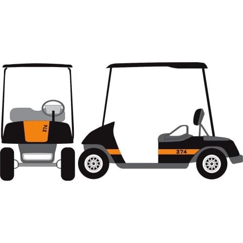 For 1Set Racing Stripe Custom Number Golf Cart Decal Sticker EZ Go Club Car HDK
