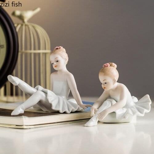 China Dancer Ballet Girls Angel Girl Miniature Ornaments Home Desk Cake Bookshelf Decor Decoration Frame Gifts Figurines Crafts
