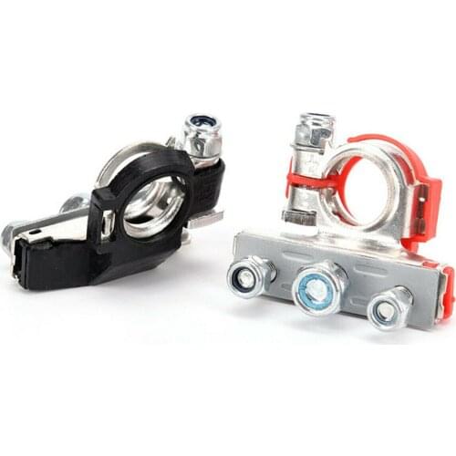 12V 24V Battery Cable Terminal 2PCS Positive Negative Clamp Connectors