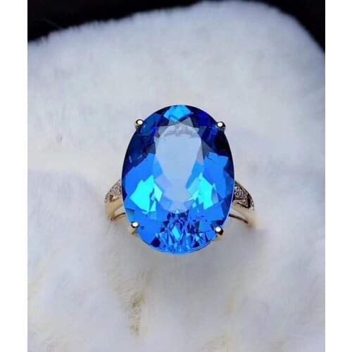 Natural And Real Topaz Ring Wedding Engagement Topaz Ring Fine Jewelry Wholesale 925 sliver Ring
