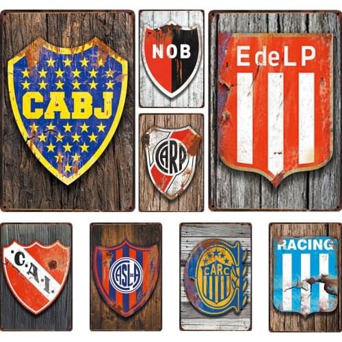 Man Cave Football Team Logo Vintage Metal Plates Decoration Creative Gifts for Boys Kids Room Decor Tin Signs 20x30cm