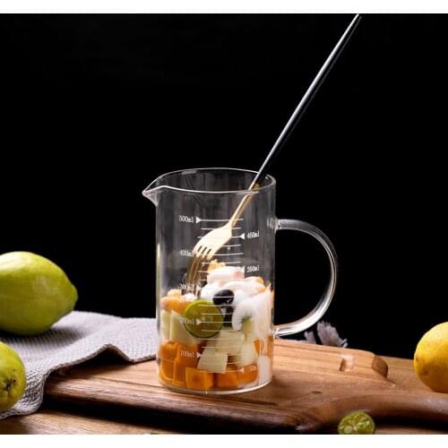 Measuring Cup With Scale Household Microwave Oven High Temperature Resistant Glass Water Cup With Handle Childrens Milk Cup