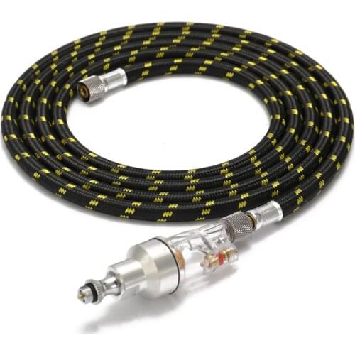 Professional Airbrush Accessory Set 1.8m/ 5.9ft Nylon Braided Airbrush Hose and 1/8" Interface Oil-water Separator