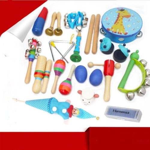 Musical Instrument Combination Hit Toy 22 Sets Of Infants And Young Children Music Early Education Puzzle Wooden Toy Set