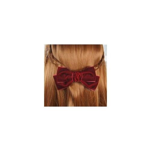 2017 New 6pcs Velvet Bows Hair Clips Fashion Bowknot Hairclips For Women Girls Hair Accessories Hair Barrettes