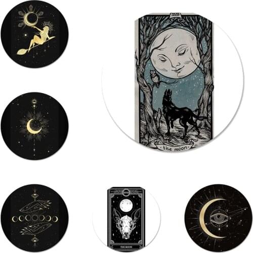 New Arrival Witches Moon Tarot Mystery Totem Badge Brooch Pin Accessories For Clothes Backpack Decoration gift