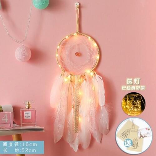 NEW FASHION GIRLS DREAM-CATCHER HANGING WIND CHIMES FEATHERS ORNAMENTS KINDERGARTEN SLEEPING BELL HANGING ORNAMENT HANGING GIFT