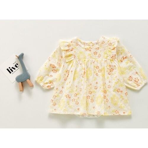 Autumn New Baby Girls Floral Romper