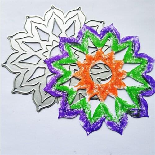 PANFELOU poinsettias ring metal craft paper die cutting dies Scrapbooking/DIY Easter wedding Embossing mould cards