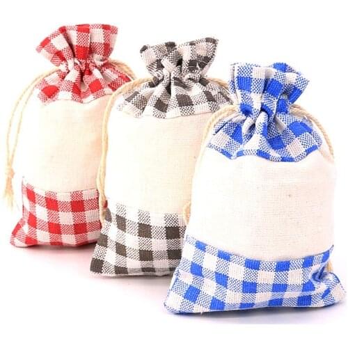 Drawstring Jewelry Gift Cotton Bag 13*18cm Colorful Muslin Jewelry Display Bag Pouches 100PCS Eco Organized Pouch