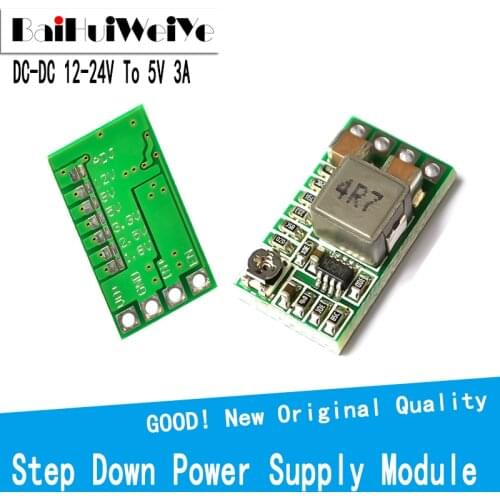 5PCS Mini Step Down Power Supply Module Voltage Buck Converter Adjustable 97.5% 1.8V 2.5V 3.3V 5V 9V 12V DC-DC 12-24V To 5V 3A