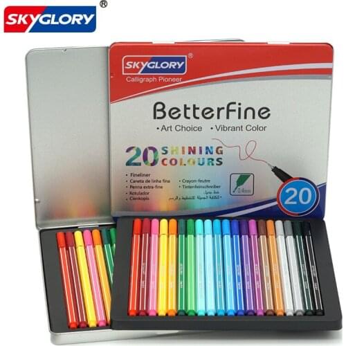 20 Color Childrens Graffiti High Quality Watercolor Pen Set Signature Pen Elementary School Brush Student Gift