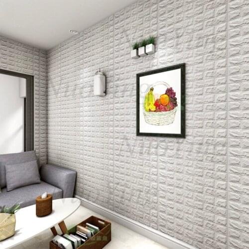 Self-adhesive wallpaper TV background wall brick wallpaper 3d wall stickers living room bedroom decoration bubble 70*77