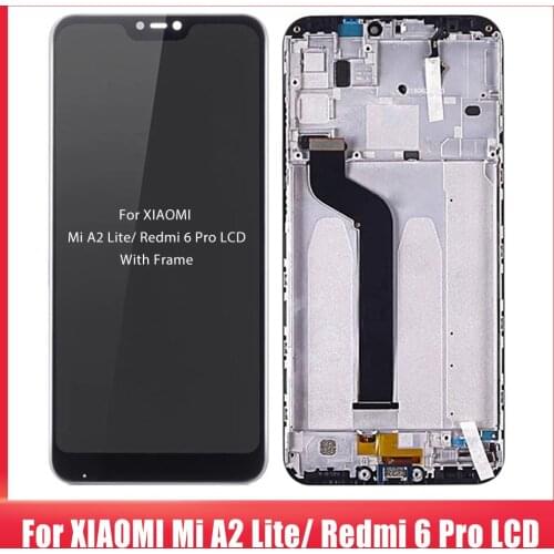Screen Replacement with Frame LCD Display Touch Digitizer Assembly for Redmi 6 Pro A2 Lite Phone 5.84 Inch 1920 x 1080