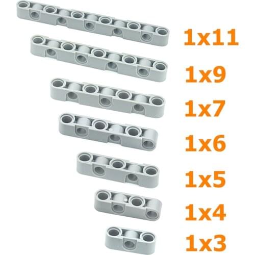 MOC Technical Special Parts 1x3 1x4 1x5 1x6 1x7 1x9 1x11 Beam Center Thick Hole Building Blocks Studless Liftarm Crane DIY Brick
