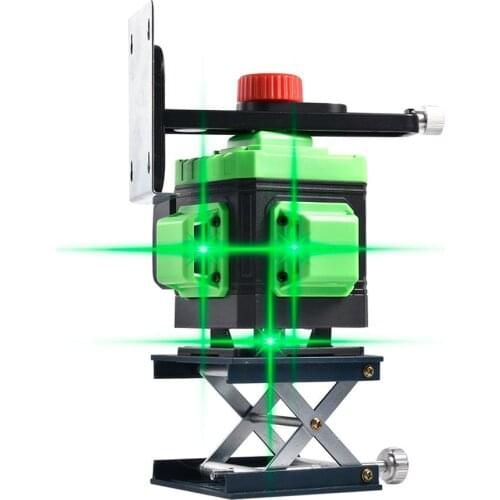 3D 12 Line Green Laser Level Self-Leveling 2x360 Vertical And 1x360 Horizontal Cross Line With Magnetic Pivoting Base Powerful