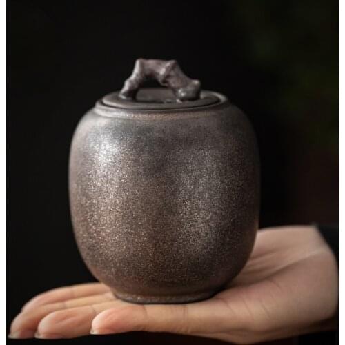 Vintage tea cans small household handmade Pu-erh tea storage wake tea jar sealed cans high-end tea ceremony accessories