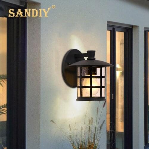 Outdoor Wall Light Vintage IP65 Waterproof Sconce for House Doorway Porch Villa Garden Retro Exterior Wall Lamp E27/E26
