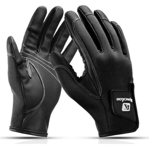 Waterproof Fishing Gloves Anti-Slip Cycling Gloves Hunting Camping Outdoor Sports For Women Men PU Leather M/L/XL