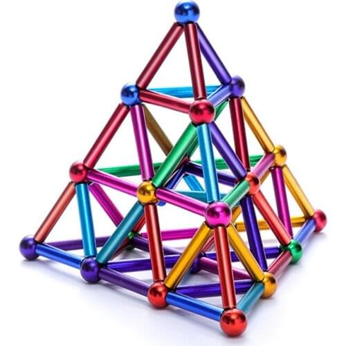 Adult magnetic building block games, color magnetic bead toys, holiday gifts, decompression puzzle table