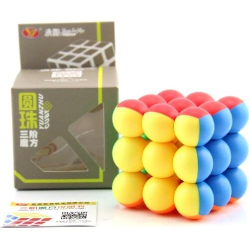 YJ Round Beads 3x3x3 Magic Cube Creative Children’s Gift Smooth Rotation Cubo Magico Speed Stickerless 3*3*3 Professional Toys