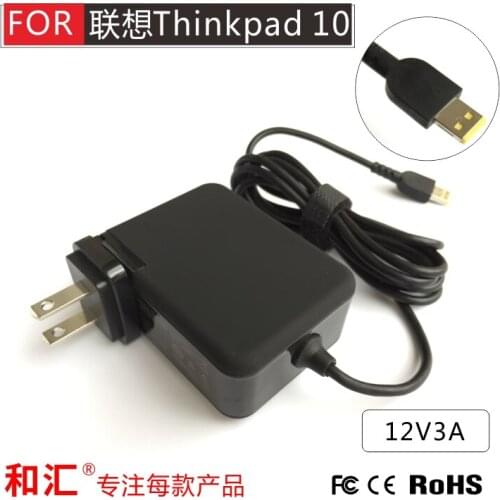12V 3A 3.3A 3.6A 36W AC Laptop Power Adapter Charger for Lenovo Thinkpad 10 yellow square with pin US/UK/EU/AU Plug