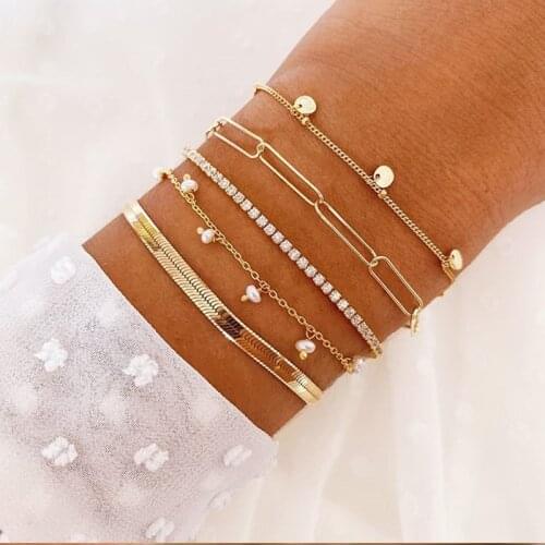 Pearl Bracelet Charms Women Jewelry Pulseras Mujer Sieraden Chain Lgbt Accessories Matching Bracelets for Girls Schmuck
