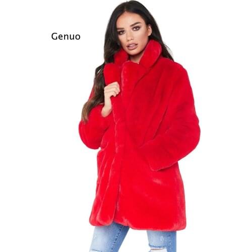 Women Winter Loose Fluffy Faux Fur Coat Blue Girls Thick Warm Furry Jacket Windbreaker Fashion Long Overcoat Ladies Clothing Hot