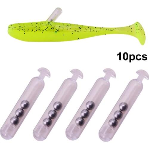 10pcs Plastic Fishing Sound Bar Fishing Lure Baits Rattles Insert Tube for Soft Worm Jig Fishing Lure Fly Tie Tying Baits Making