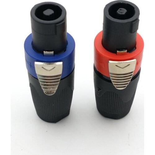 10pcs high quality Speakon 4 Pin Male Plug Audio Speaker Loudspeaker Amplifier 4 Pin Power Cable