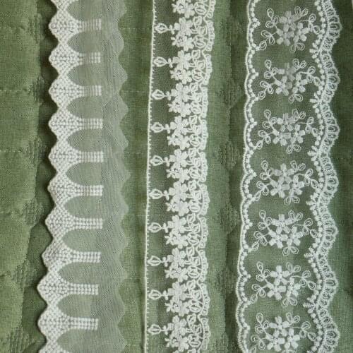 5yards embroidery flower mesh lace trims for Clothes Gold thread lace trimmings and ribbons for dress DIY craft accessories