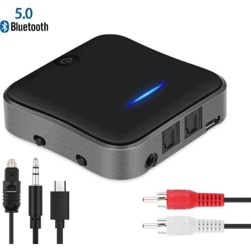 HD decoding AUX fiber Bluetooth 5.0 csr8675 audio adapter receiving and transmitting APTX two in one
