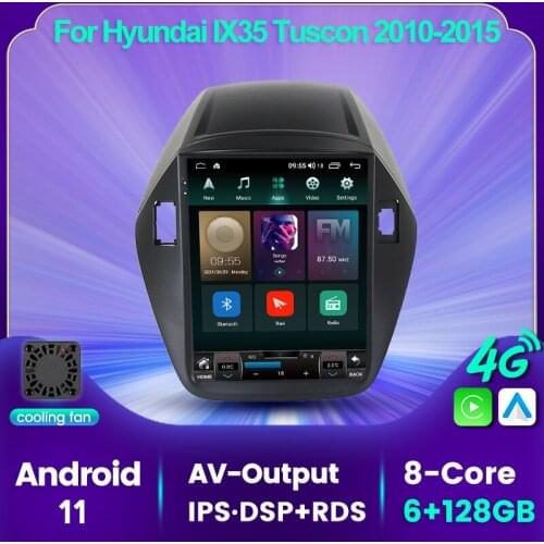 6G+128G Android 11 RDS DSP Car DVD Player Car Multimedia Player For Hyundai Tucson 2 LM IX35 2009 - 2015 Navigation GPS NO DVD