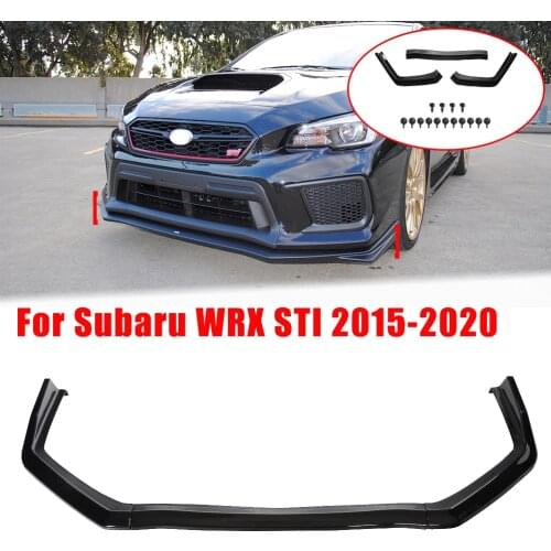 Gloss Black Car Front Lower Bumper Lip Splitter Spoiler Diffuser for Subaru WRX STI 2015-2020 Front Bumper Lip Guard Protector