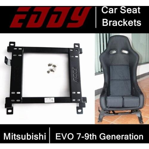 EDDY High Strength Car Seat Base for Mitsubishi EVO 7-9th Generation Iron Stainless Car Seat Mounting Brackets Auto Parts